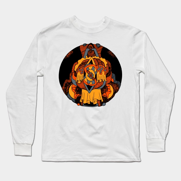 Orangrey Circle of Ornament Long Sleeve T-Shirt by kenallouis